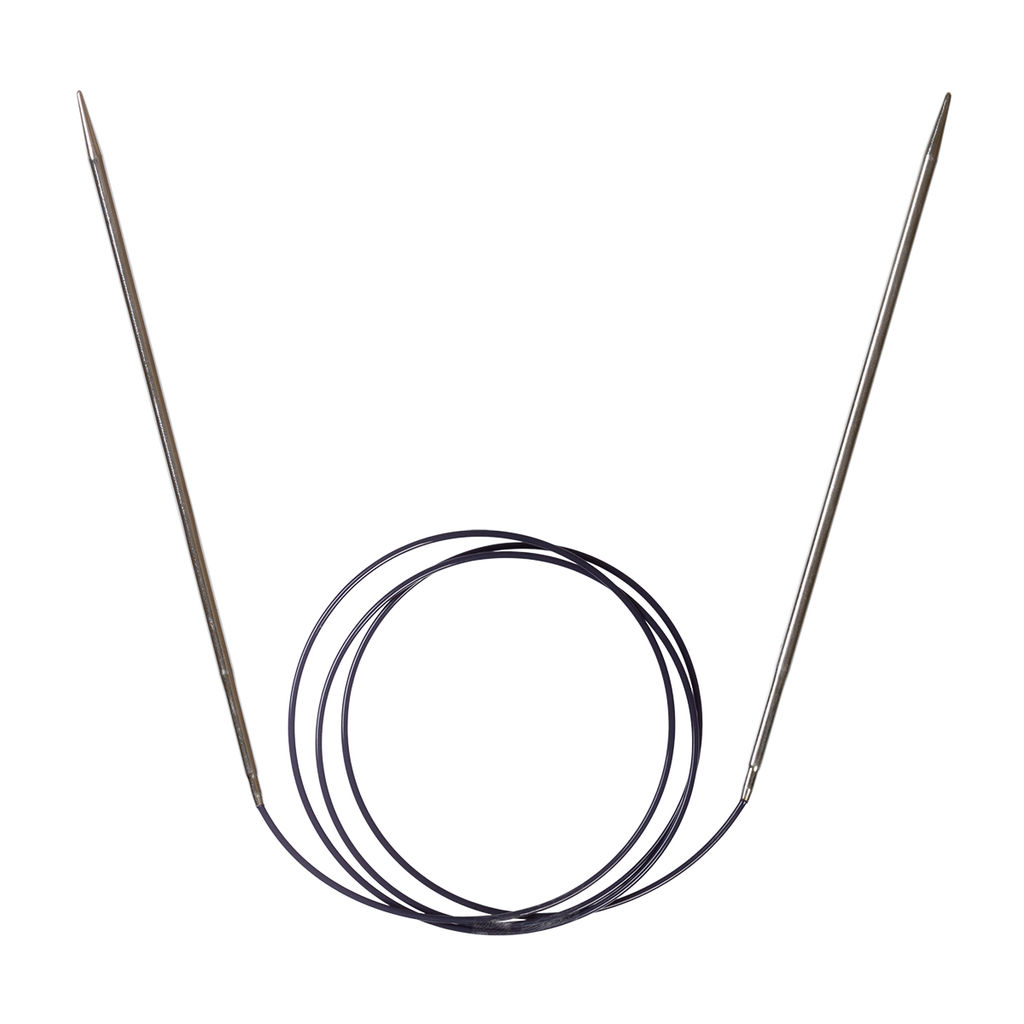 Спицы PRYM 212116 круговые латунь d 2.5 мм 100 см 1 шт серебристые фото 3