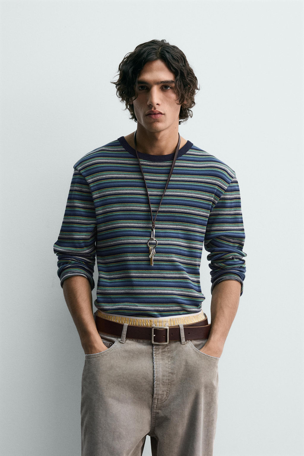 RIBBED STRIPED T-SHIRT - Zara фото 2