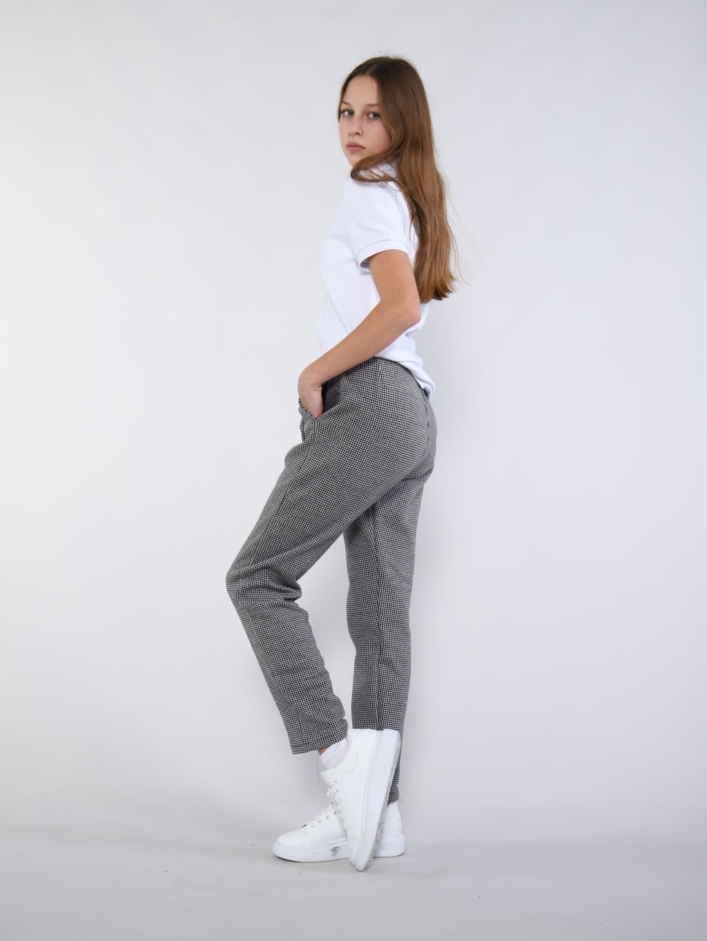 Брюки Герман серая клетка - Ладошки фото 5