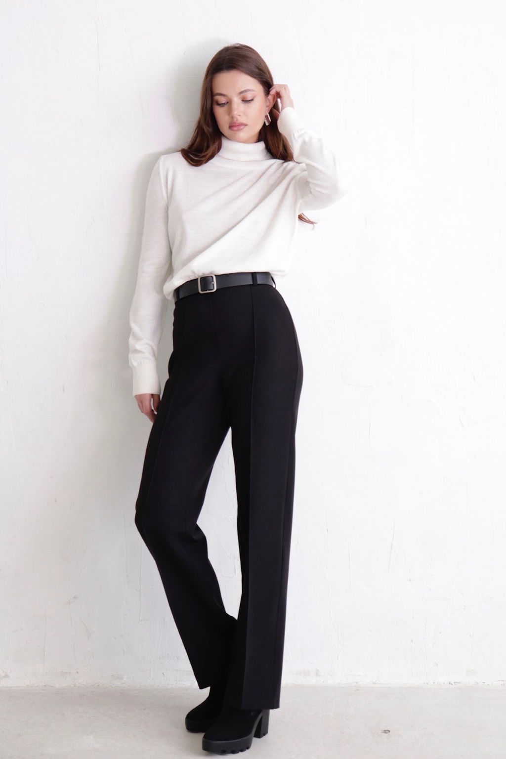 10972 Брюки со стрелками чёрные - Martichelli фото 22