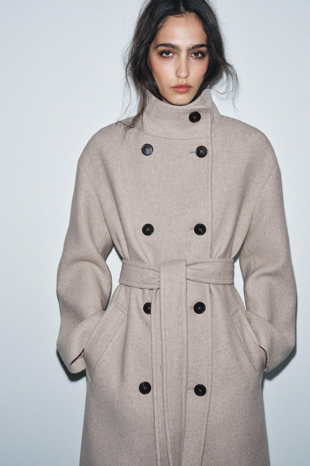 OVERSIZE HIGH-NECK COAT ZW COLLECTION LIMITED EDITION - Zara фото 2