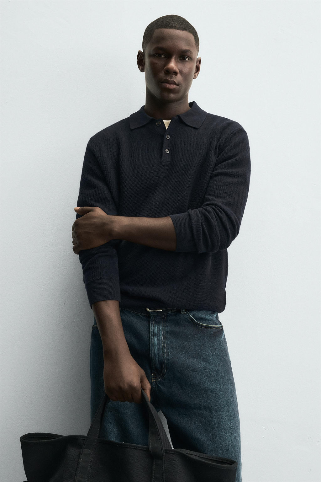 COTTON/LYOCELL KNIT POLO SHIRT - Zara фото 6