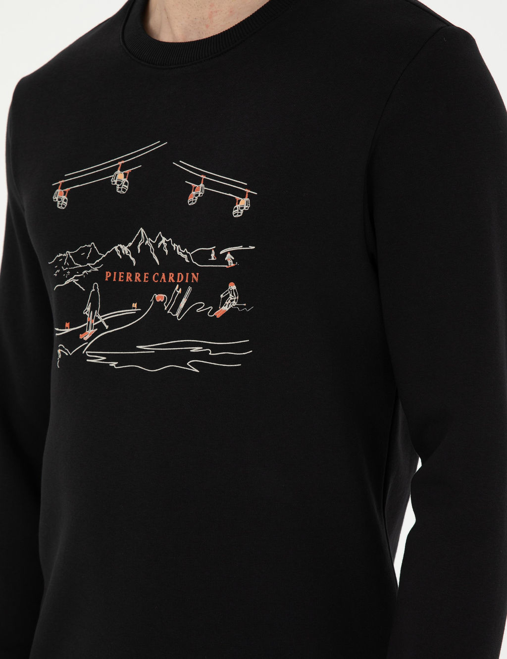 Siyah Regular Fit Sweatshirt - Pierre cardin фото 7