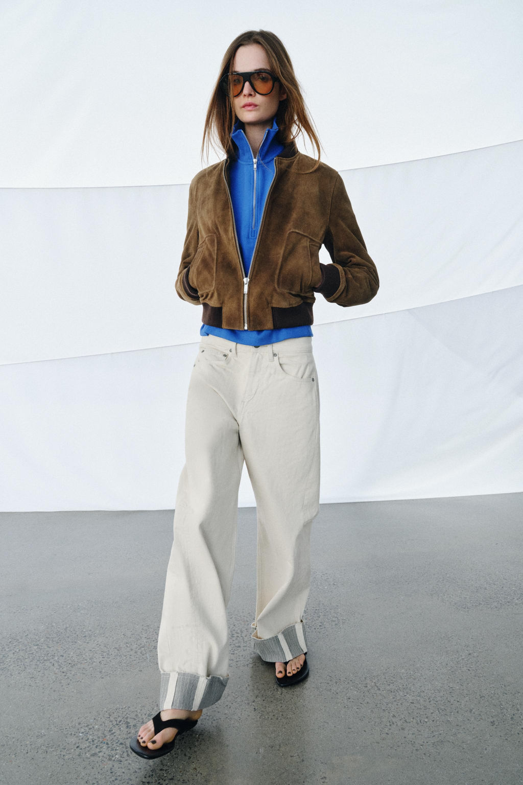 100% SUEDE LEATHER BOMBER JACKET ZW COLLECTION LIMITED EDITION - Zara фото 14