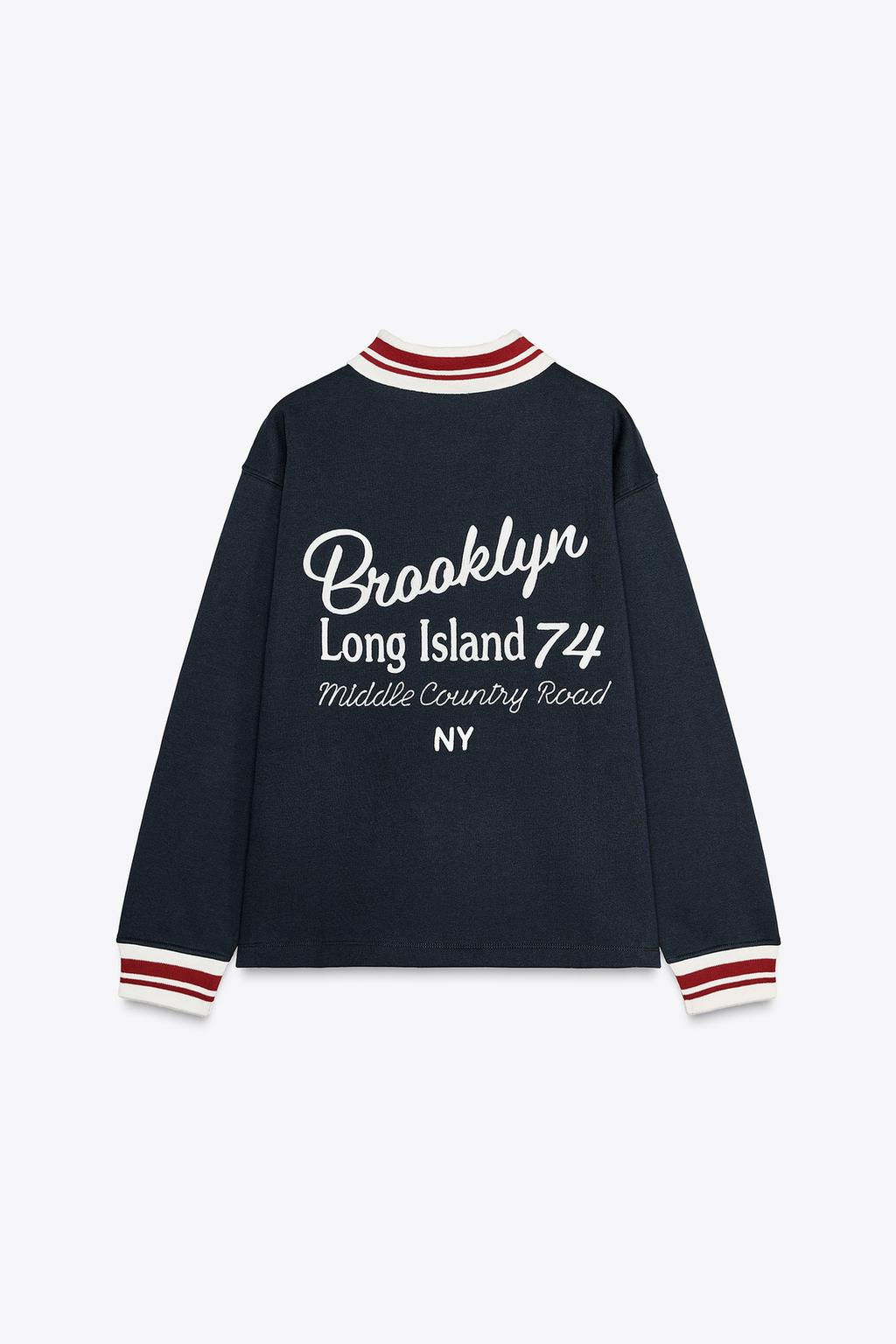 EMBROIDERED POLO SWEATSHIRT - Zara фото 6