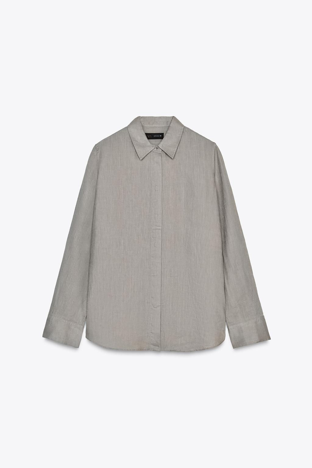 ZW COLLECTION 100% LINEN SHIRT - Zara фото 10