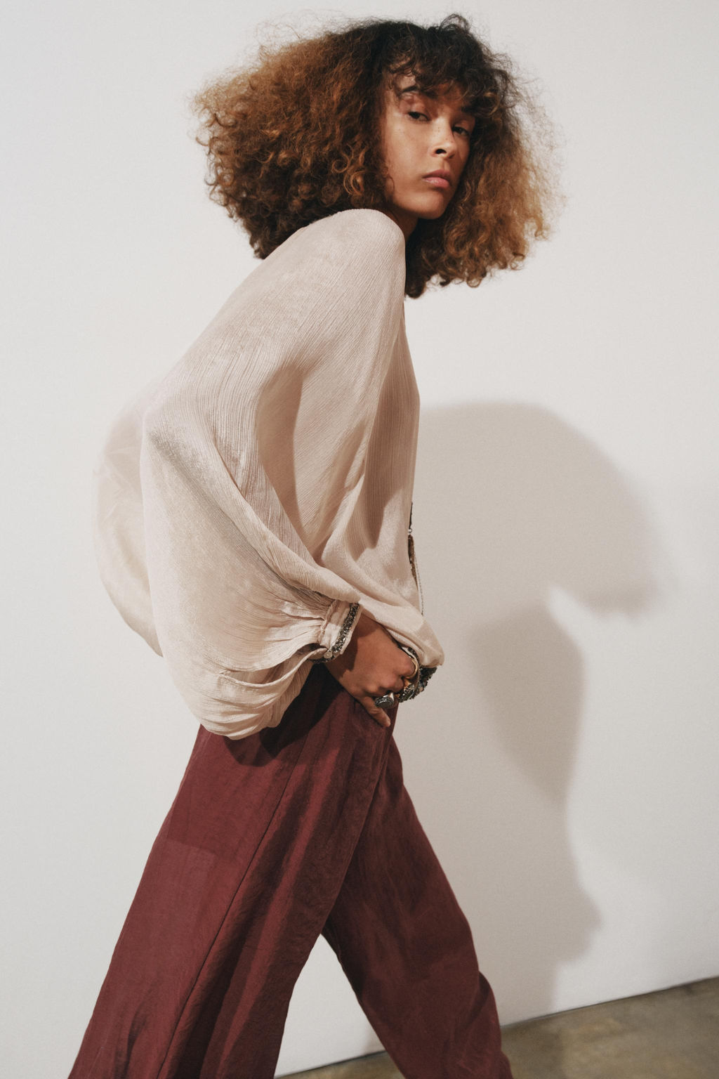 ZW COLLECTION BEADED SASH BLOUSE