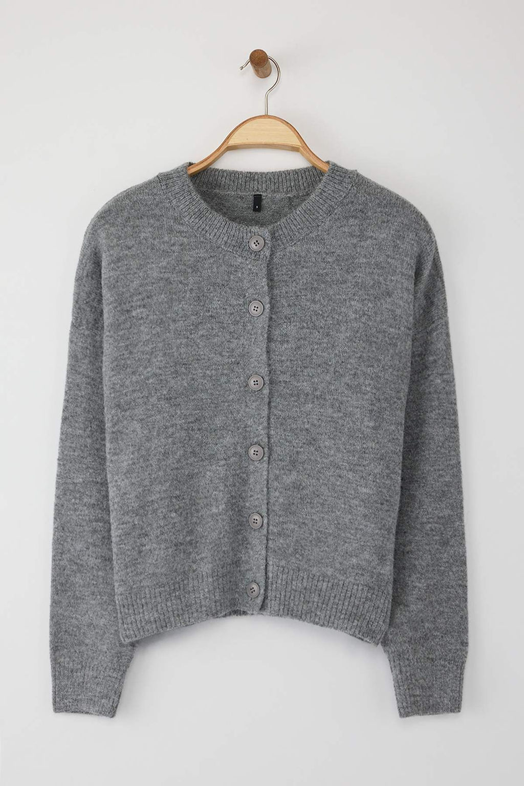 Wardrobe Essentials Antrasit Alpaka Yunu Kar?s?ml? Genis Kal?p Triko H?rka | TWOAW26HI00089