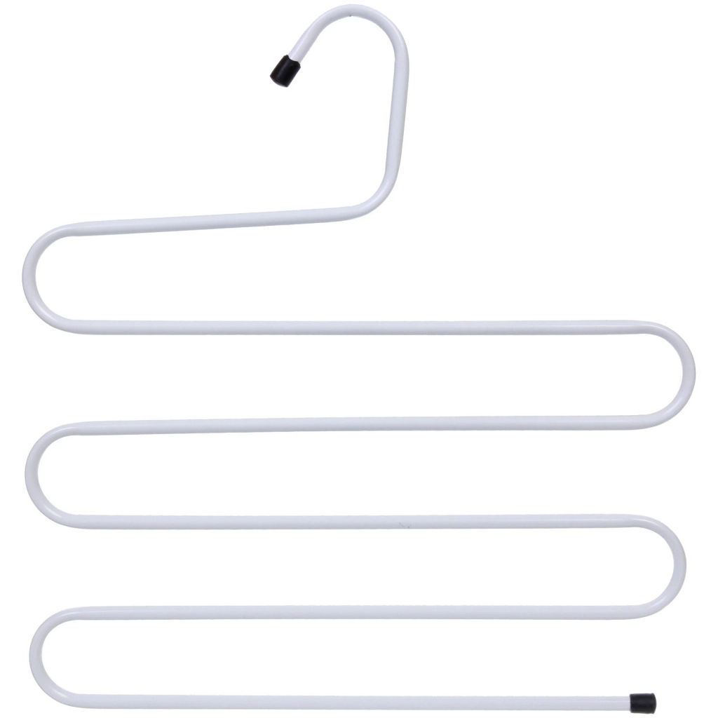 Цена за 3 шт. Вешалка металлическая для брюк 5 секций "ИДЕЯДОМА", цвет белый, 33*34см