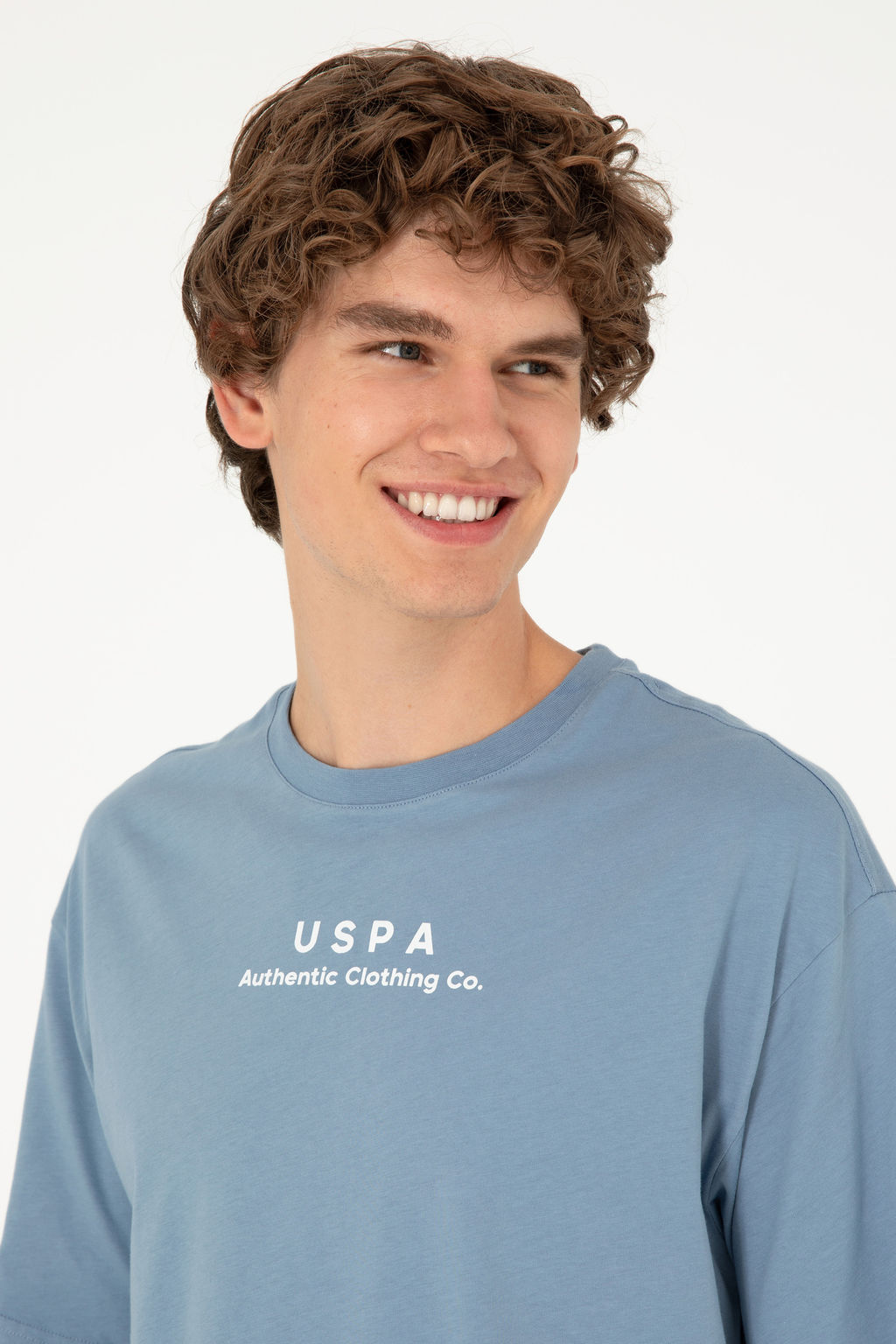 Футболка мужская U.S. Polo Assn цвета индиго хлопок  фото 9