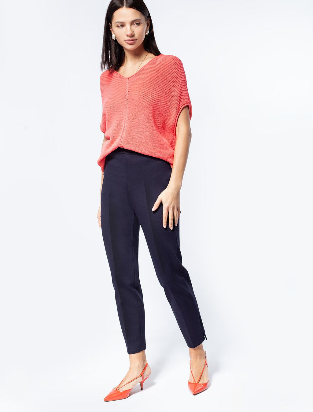 Джемпер из гладкой вискозы с лиоцеллом