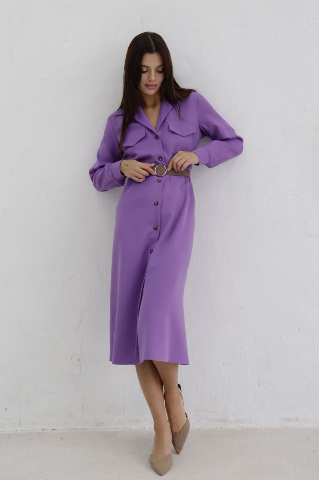 Платье-рубашка с английским воротником - Martichelli фото 334