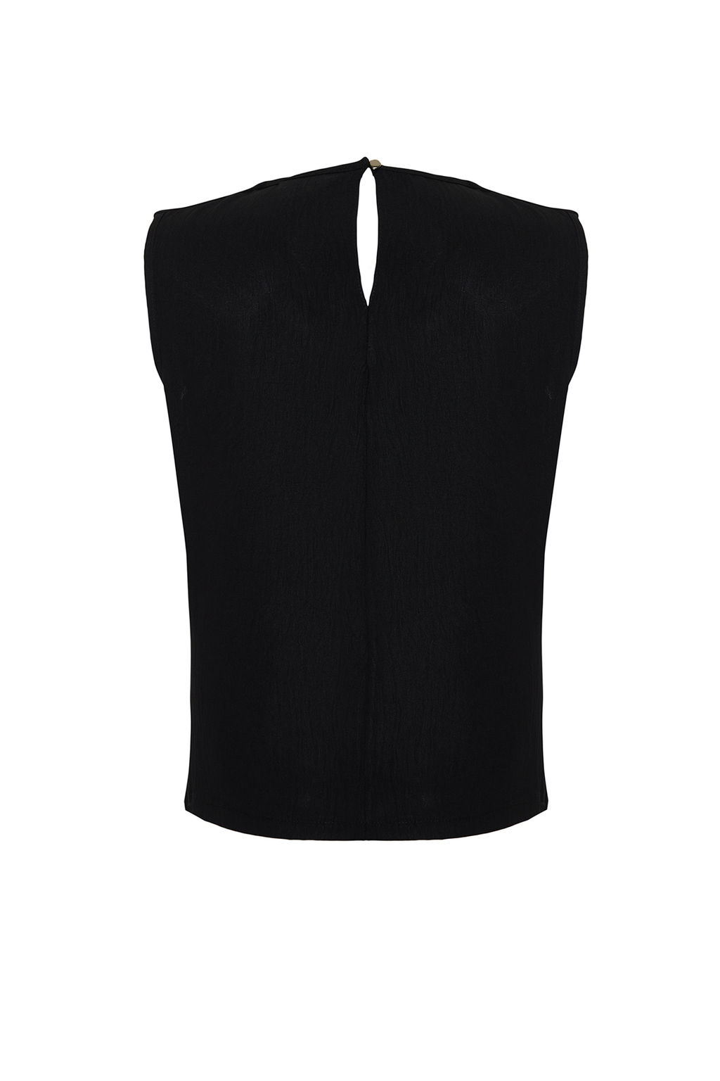 Trendyolmilla Ekru Buzgu Detayl? Bisiklet Yaka Kolsuz Dokuma Bluz TWOSS24BZ00343 фото 18