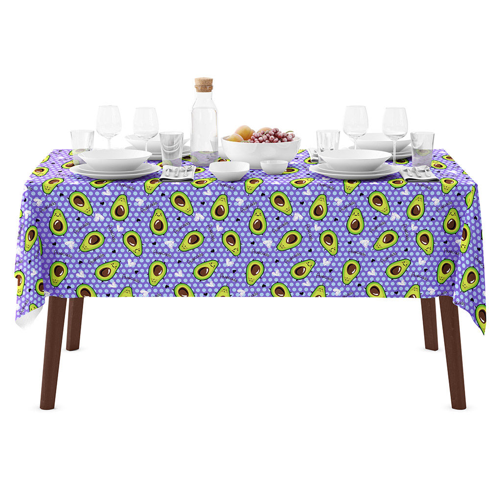 Скатерть 120х145см Авокадо, вид 2/2, длина стола до 105см, на 4 персоны, рогожка (хлопок 100%) 171г/м2, упаковка классическая, пакет ПВХ 28х41см, Домашняя мода (Россия)  фото 5