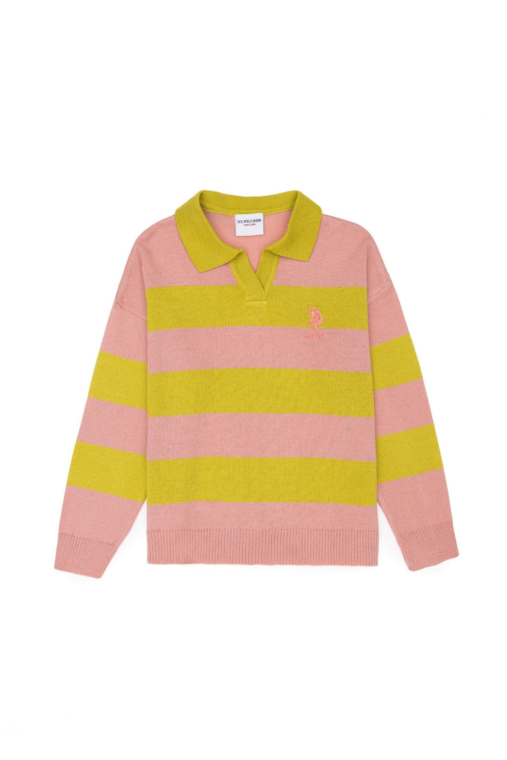 Пудровый свитер для девочки - U.s. polo assn фото 3