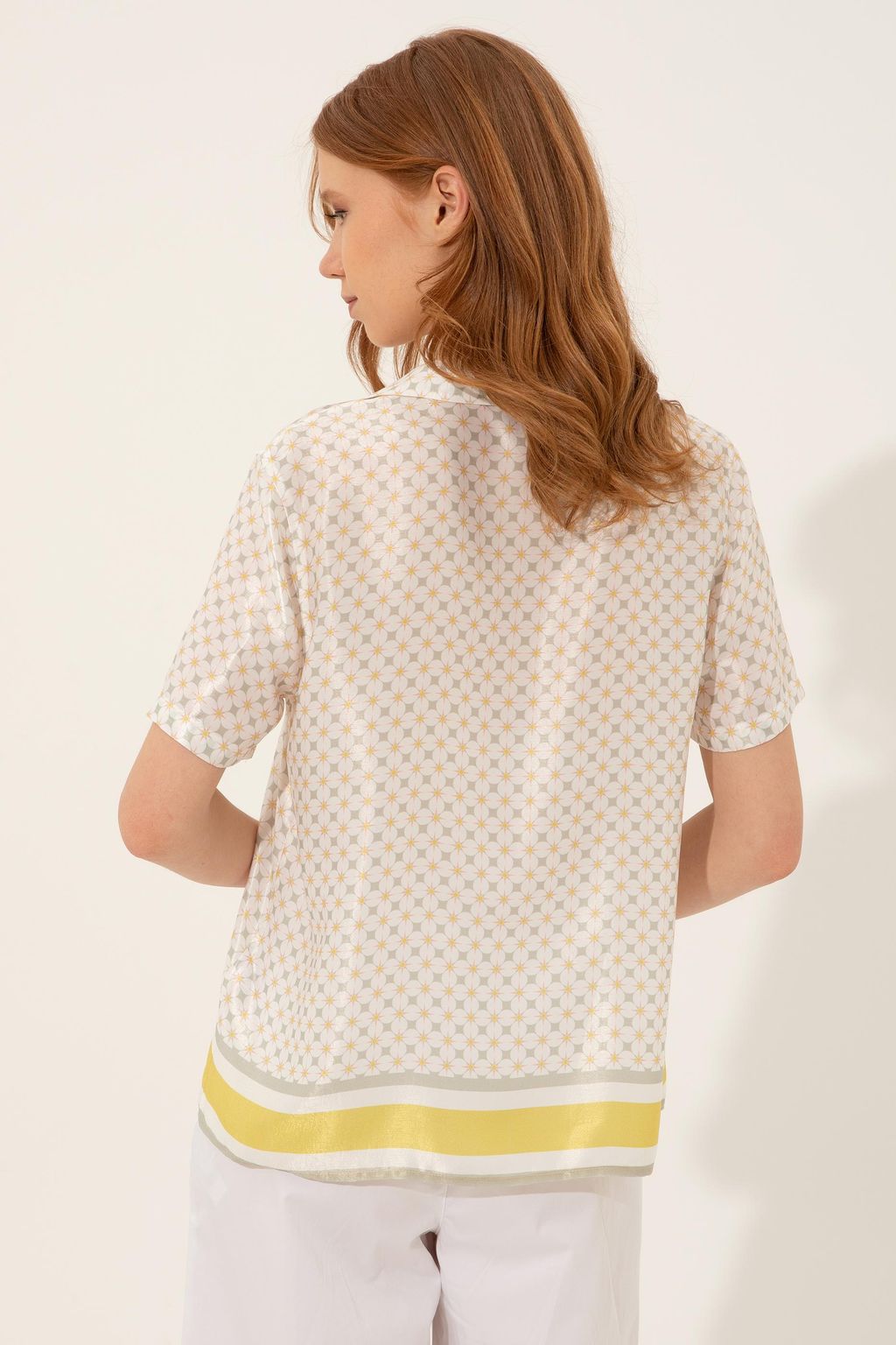 U. S. Polo Assn Женская рубашка цвета хаки с коротким рукавом - U.s. polo assn фото 5