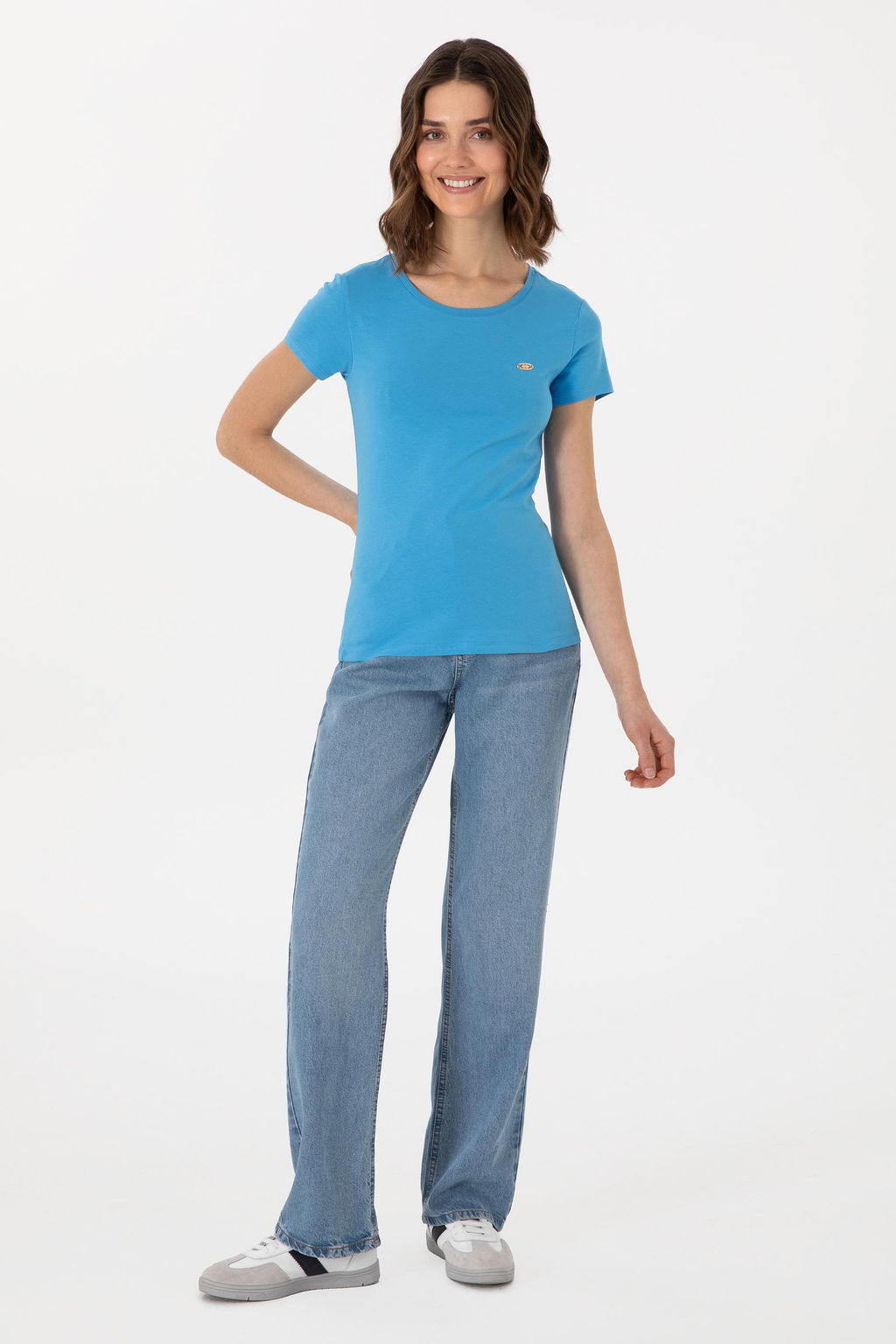 Kad_n Turkuaz Bisiklet Yaka Ti__rt Sepette S_rpriz _ndirim - U.s. polo assn фото 4