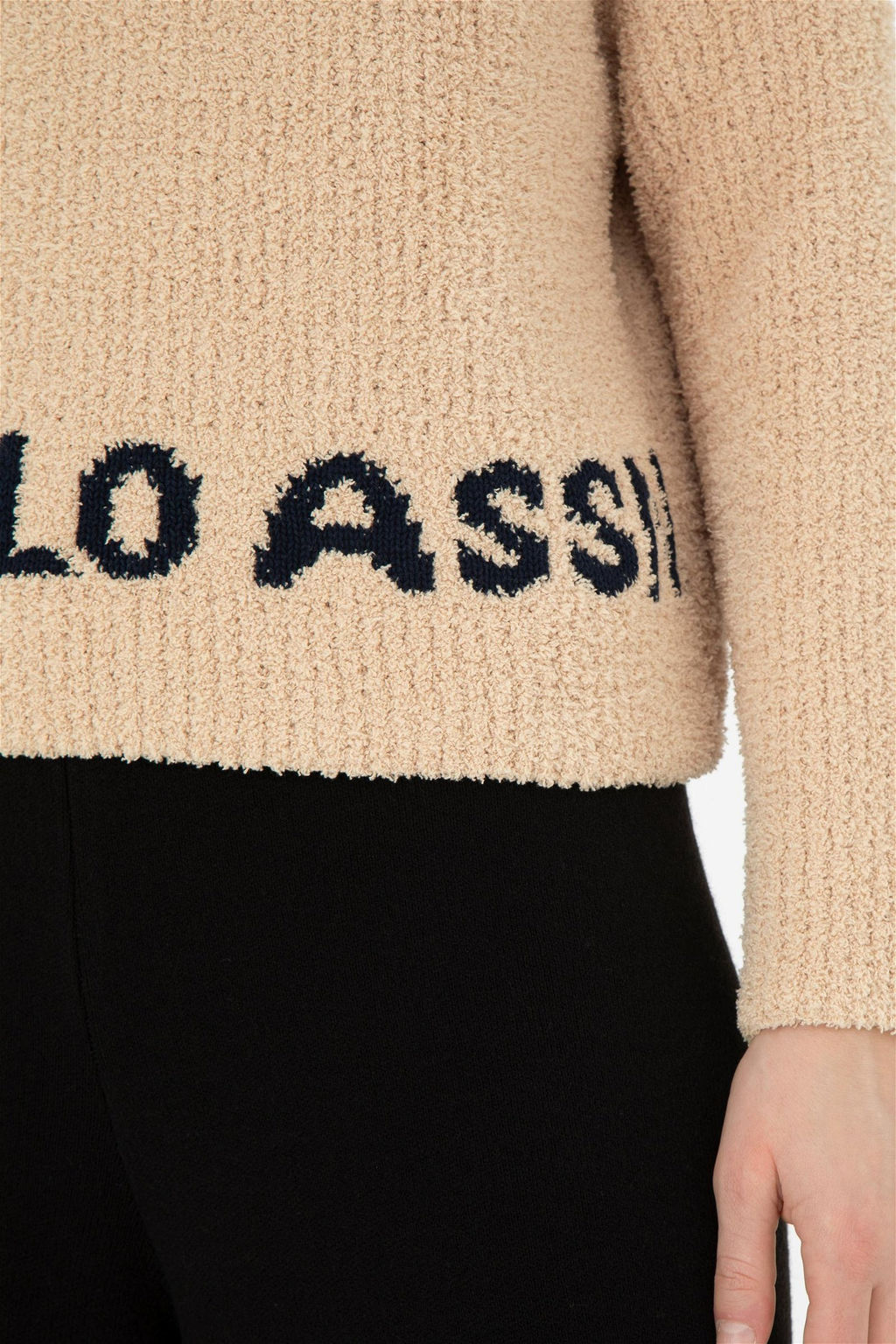 Женский свитер песочного меланжа - U.s. polo assn фото 7