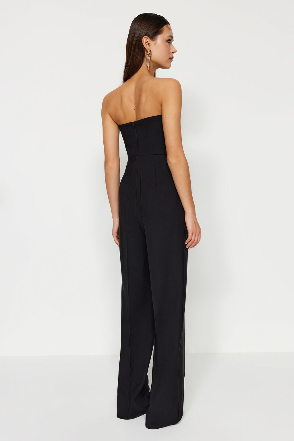 TRENDYOLMILLA Siyah Korse Detayl? Dokuma Tulum TPRSS24TU00002  фото 6