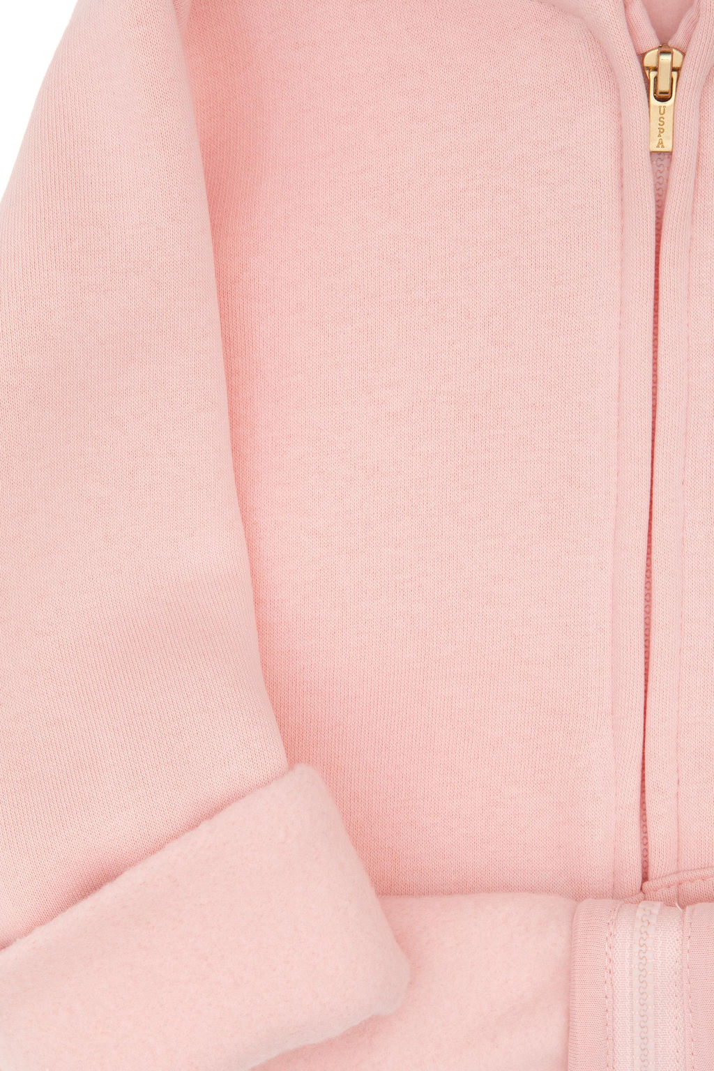 K_z _ocuk Toz Pembe Fermuarl_ Kap__onlu _ardonlu Basic Sweatshirt Sepette S_rpriz _ndirim - U.s. polo assn фото 3