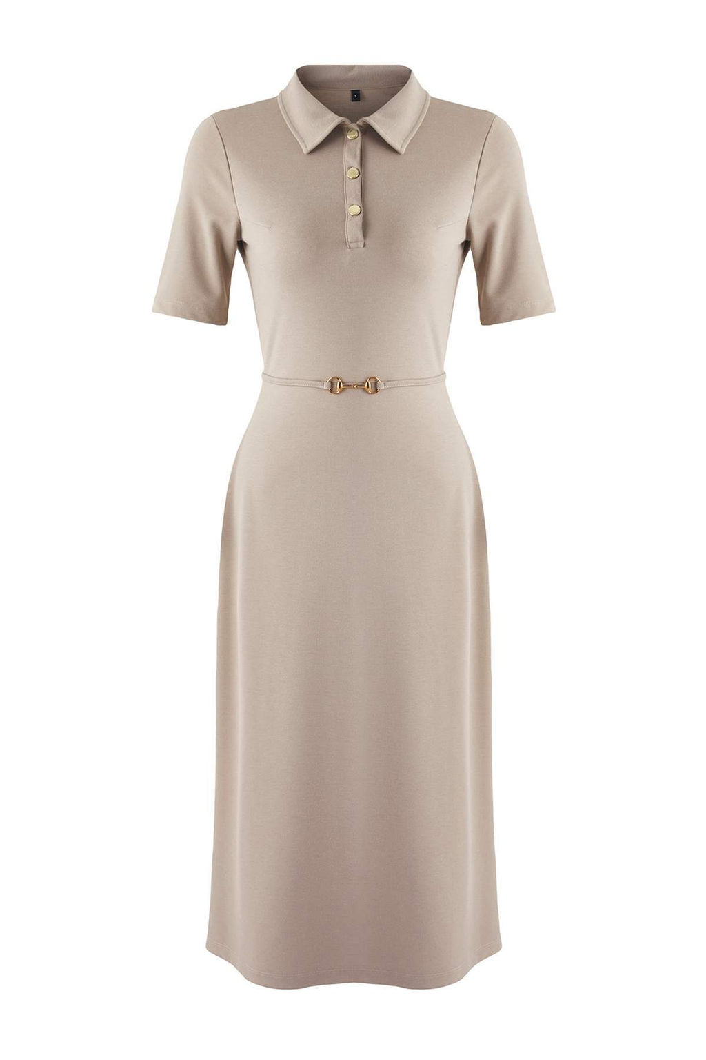 Tas Kemerli Truvakar Kol A Line/Klos Duz Midi Orme Elbise TWOAW26EL00023