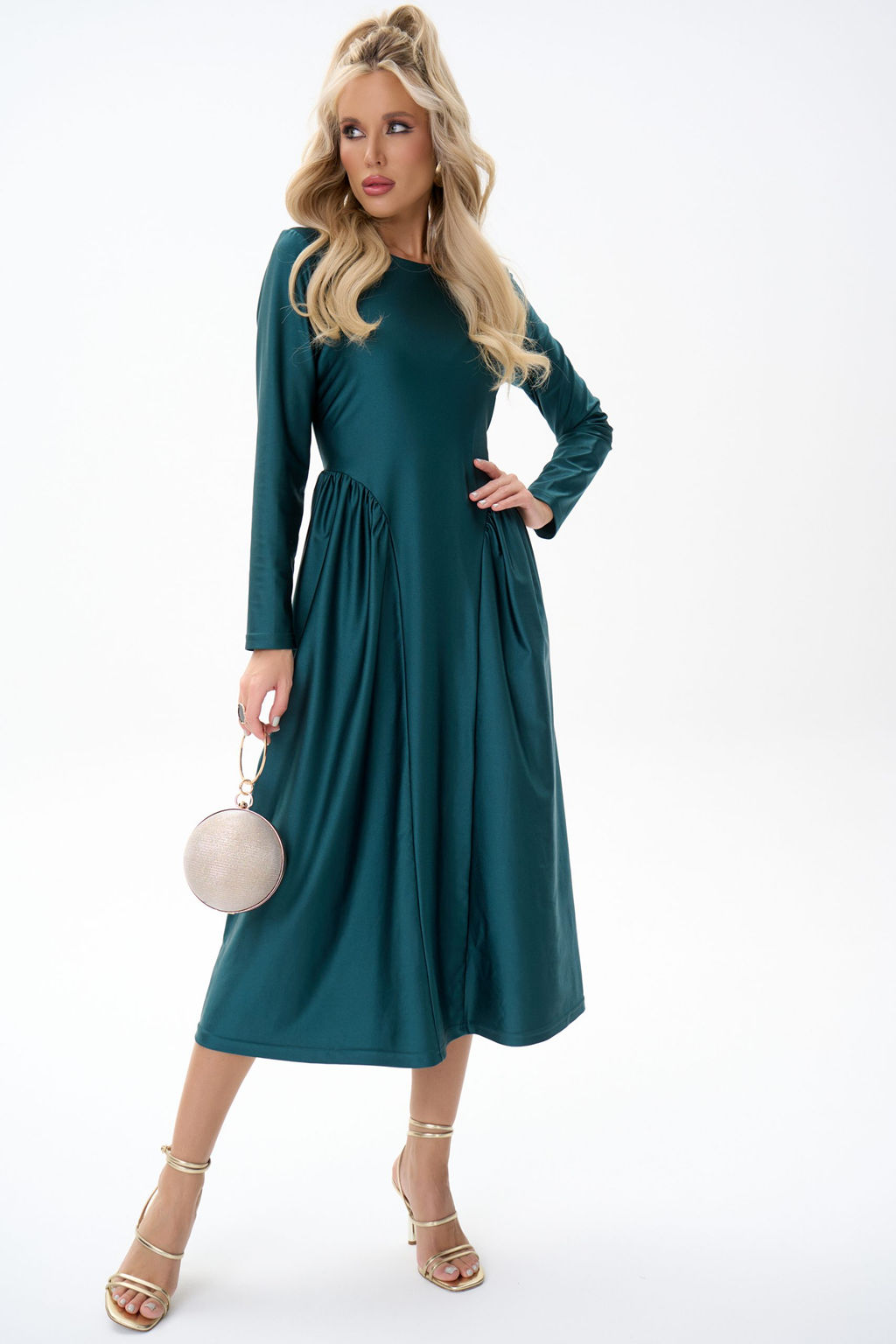 Платье Донна (изумрдный) - Эльза фото 5