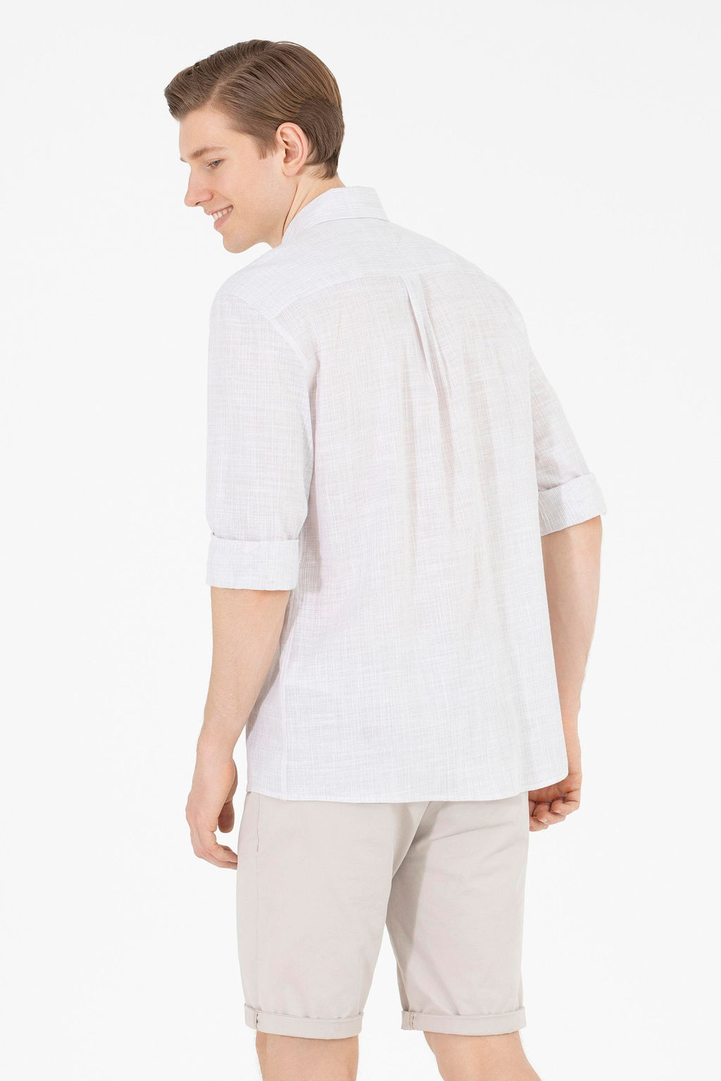 U. S. Polo Assn Мужская рубашка с длинным рукавом Stone - U.s. polo assn фото 5