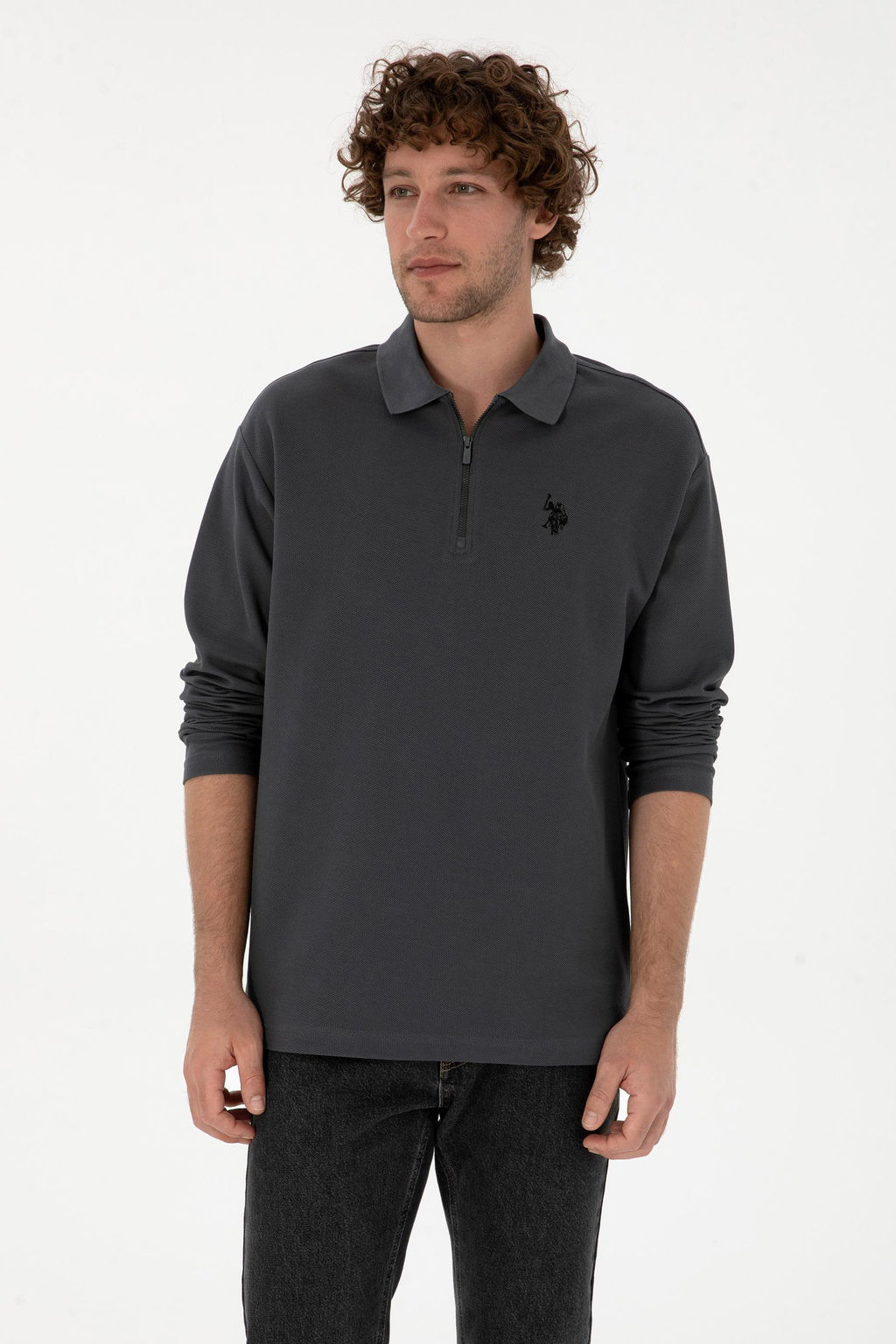 Erkek Antrasit Sweatshirt Sepette S_rpriz _ndirim - U.s. polo assn фото 3