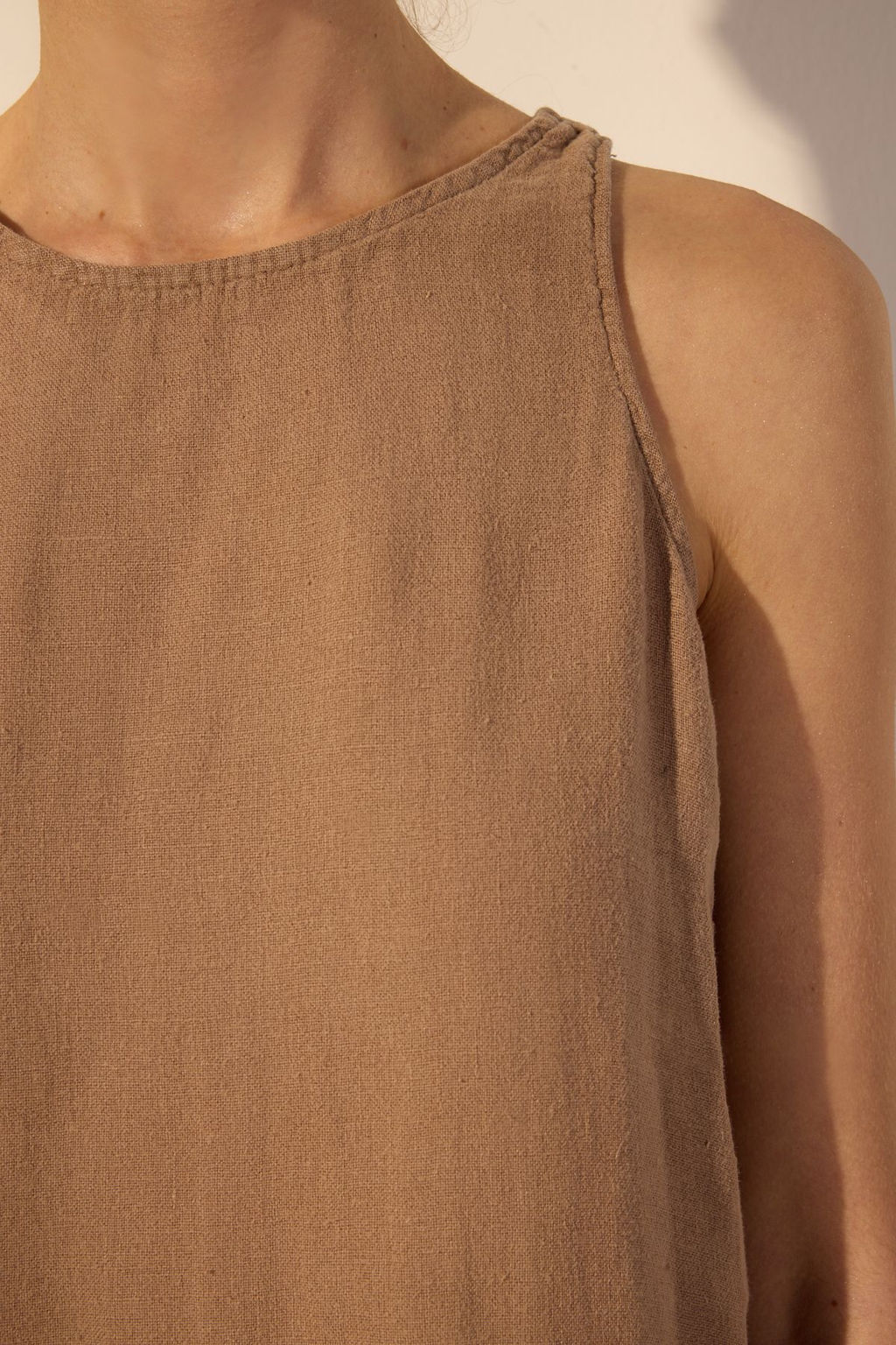 Vizon %100 Keten Basic Mini Elbise TWOSS25EL00610