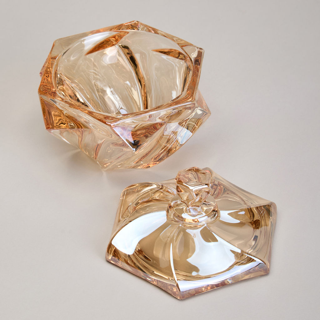 БЛЮДО С КРЫШКОЙ BOHEMA AMBER ДИАМЕТР=11,5 СМ ВЫСОТА=11,5 СМ - Lefard фото 6