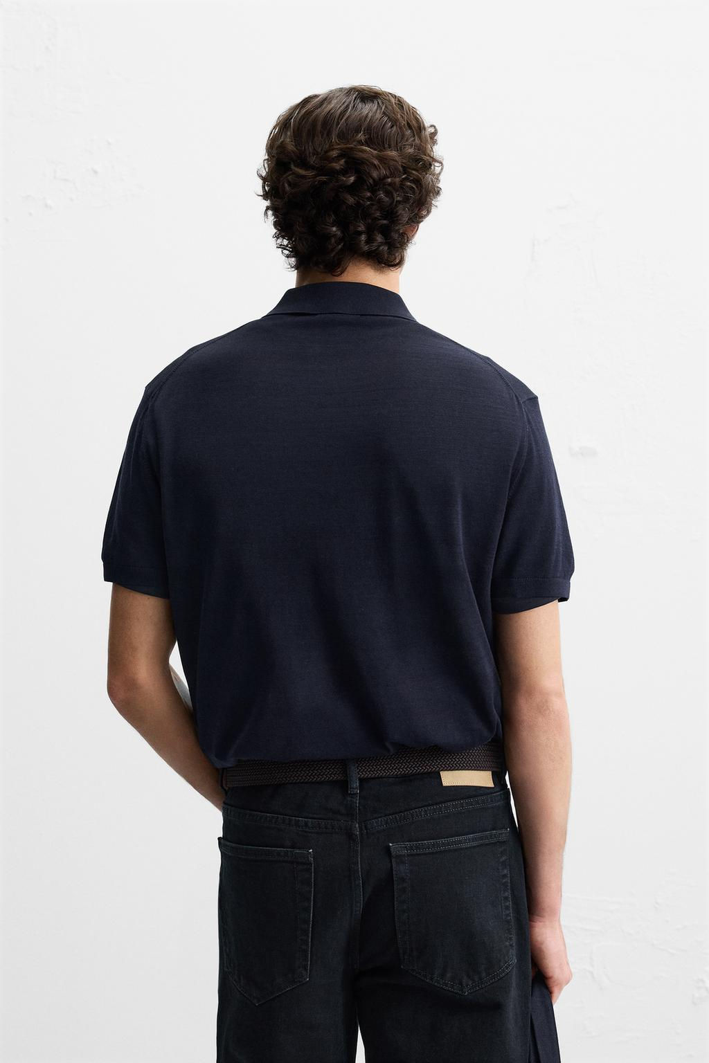 KNIT COTTON - SILK POLO SHIRT - Zara фото 27