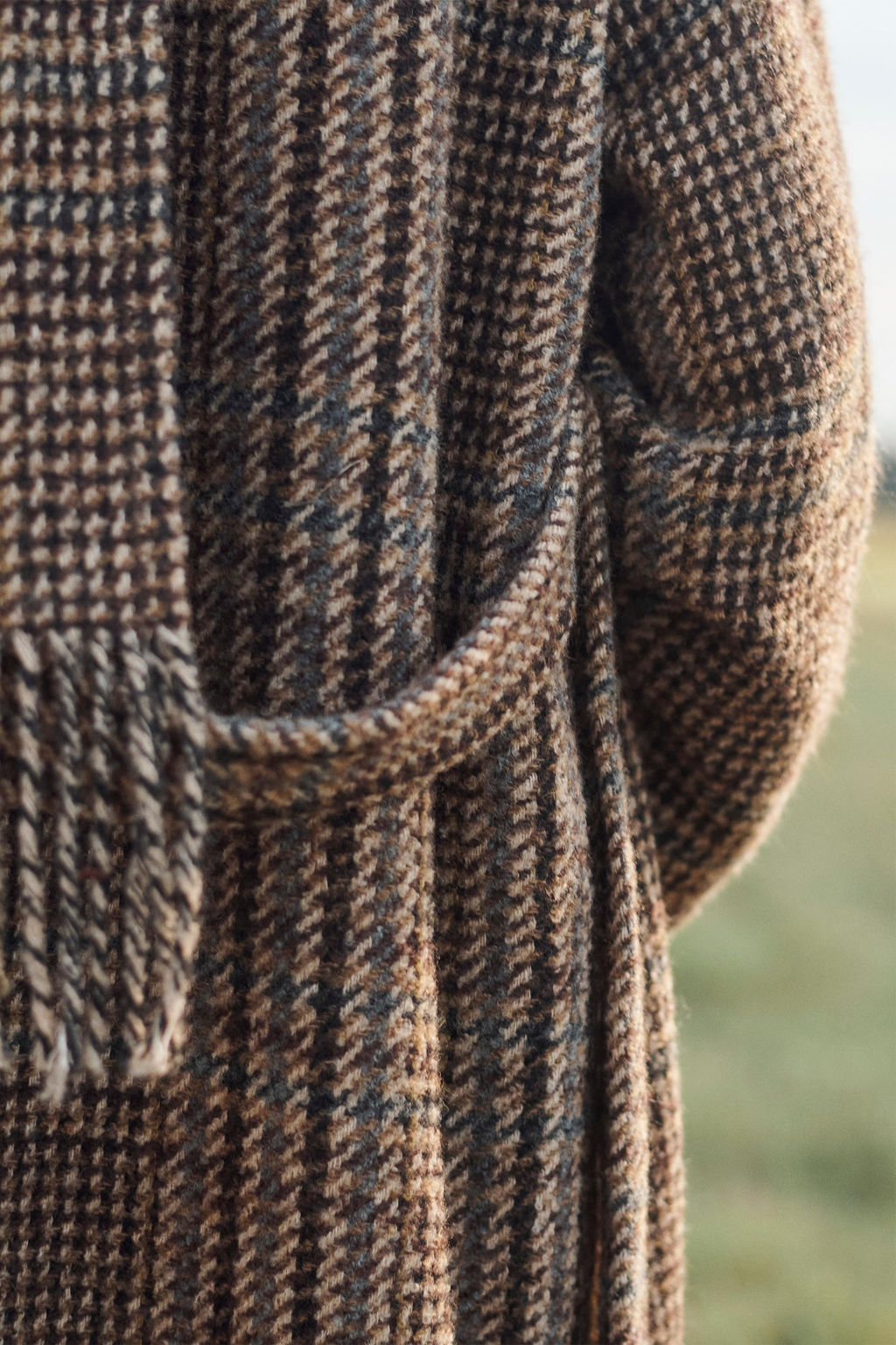 LIMITED EDITION CHECK COAT WITH SCARF - Zara фото 4