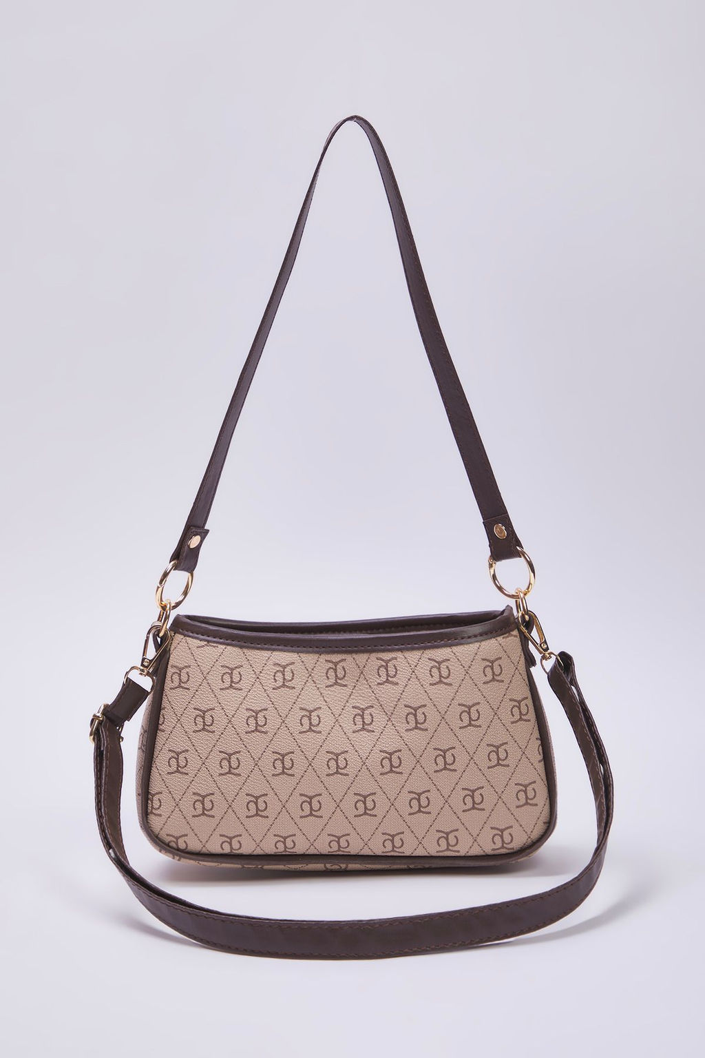 Bej Desenli Ayarlanabilir Ask?l? Kad?n Mini City Omuz Canta TAKSS25OC00057