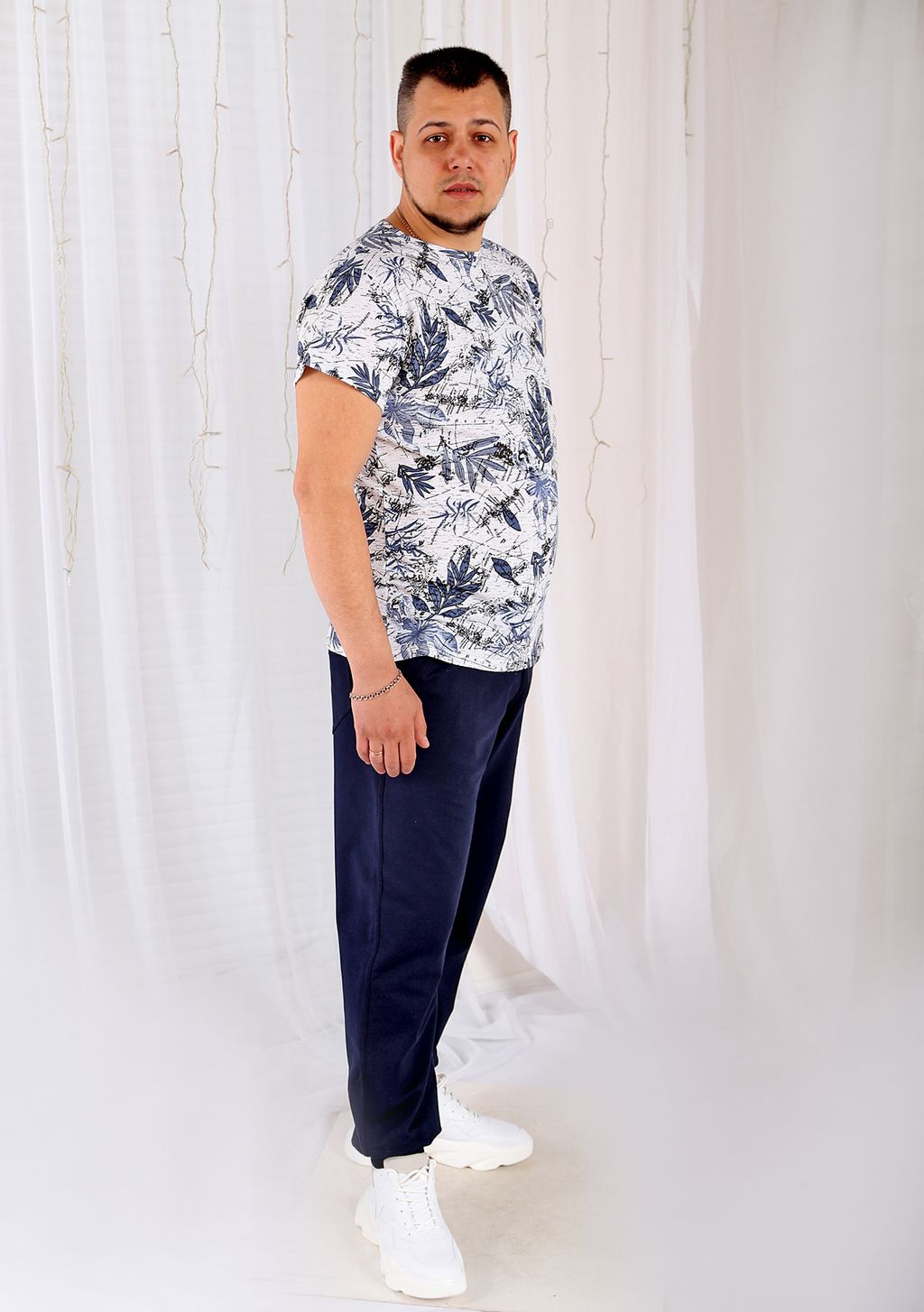 Футболка Алекс синяя - Марлен фото 2