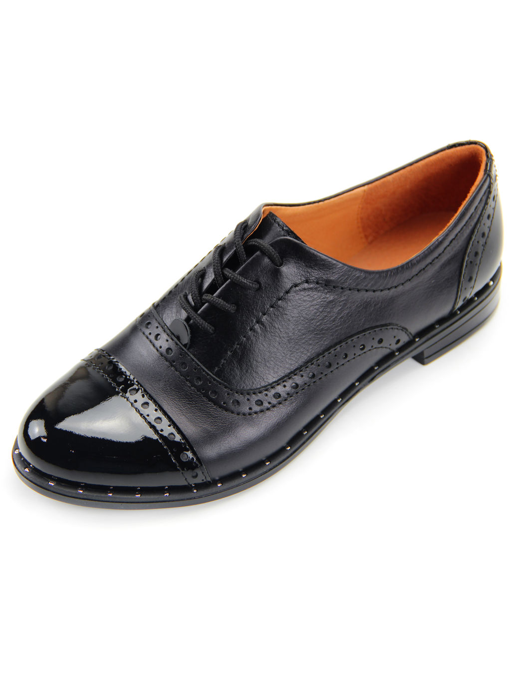 Туфли полуботинки EDART 101.madonna bl. Черный лак R