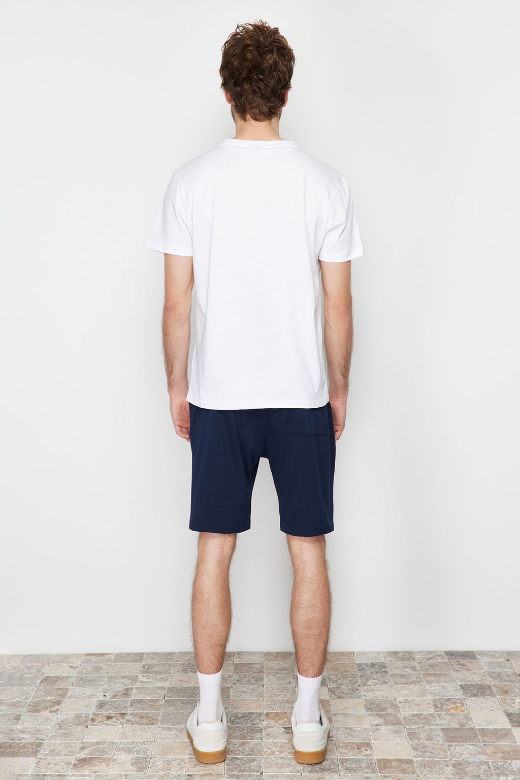 TRENDYOL MAN Lacivert Bask?l? Regular Fit Orme Sortlu Pijama Tak?m? TMNSS24PT00012 - Trendyolmilla фото 7
