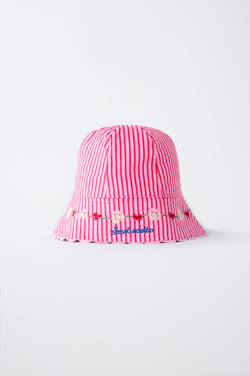 GORRO BOB RAYAS BORDADOS SISSEL EDELBO X ZARA KIDS / Rosa  фото 4