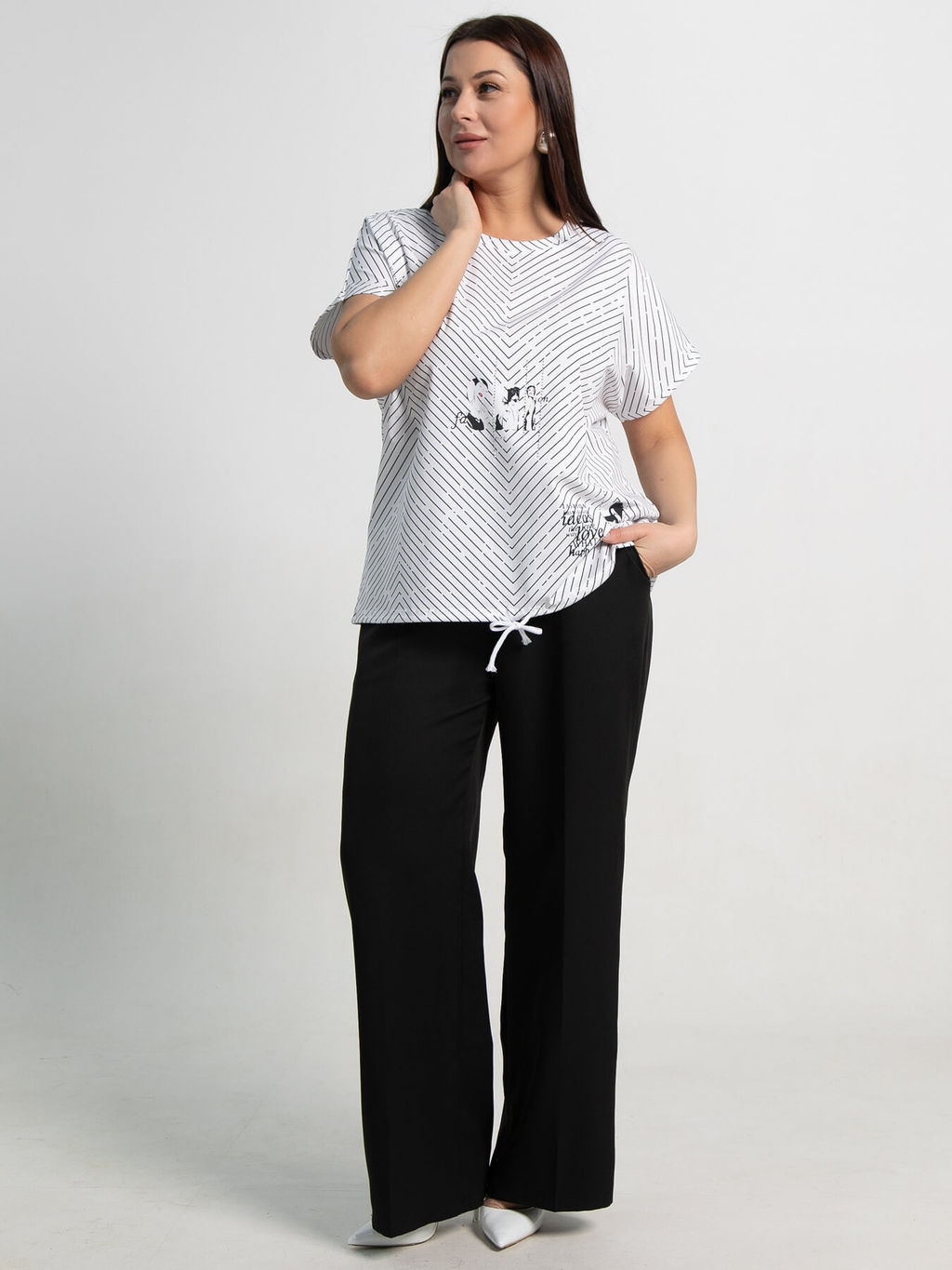 Блуза Ханна (белая) Б15356-20М - Lt collection фото 7