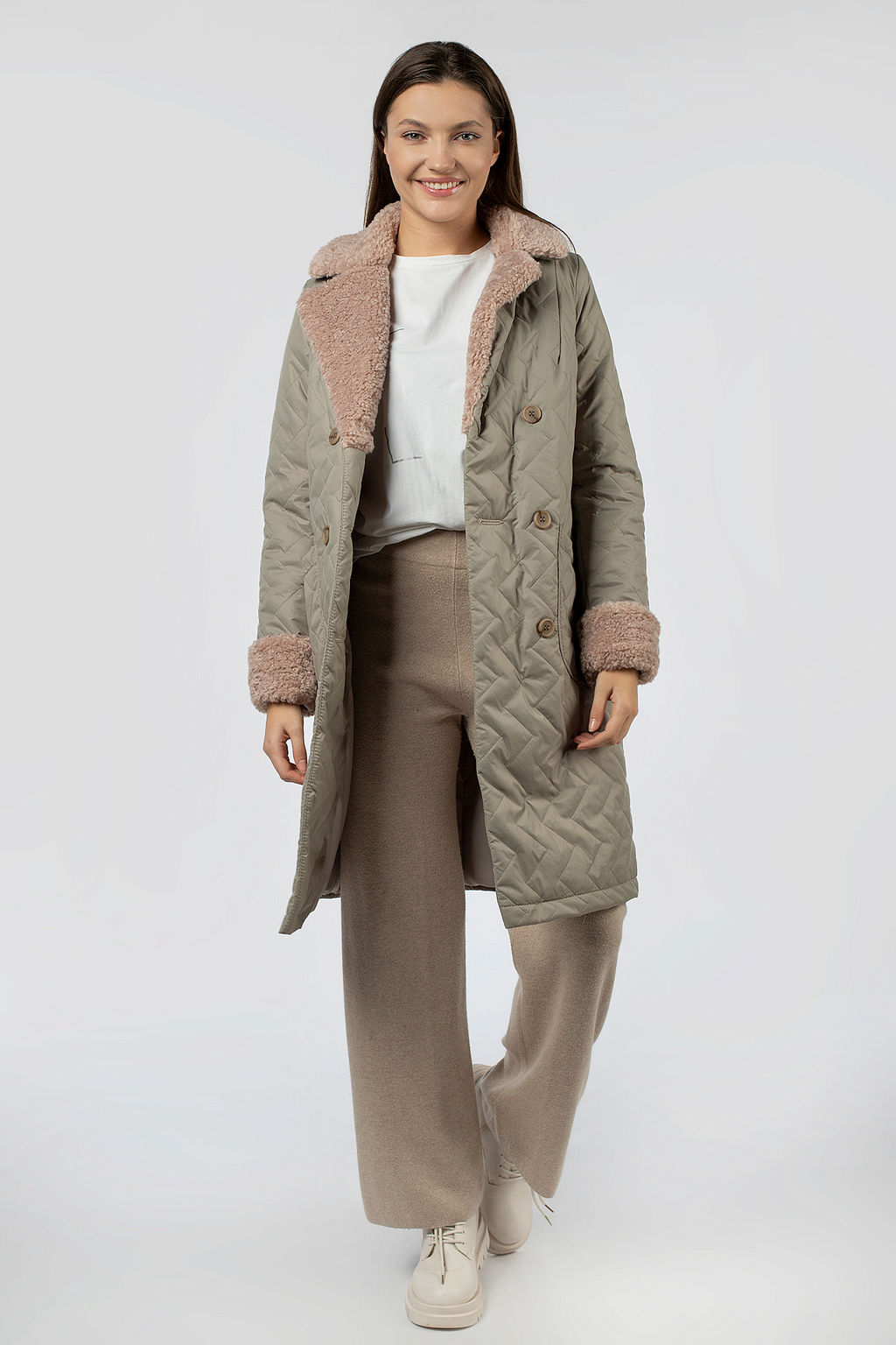 05-2114 Куртка женская зимняя (пояс)