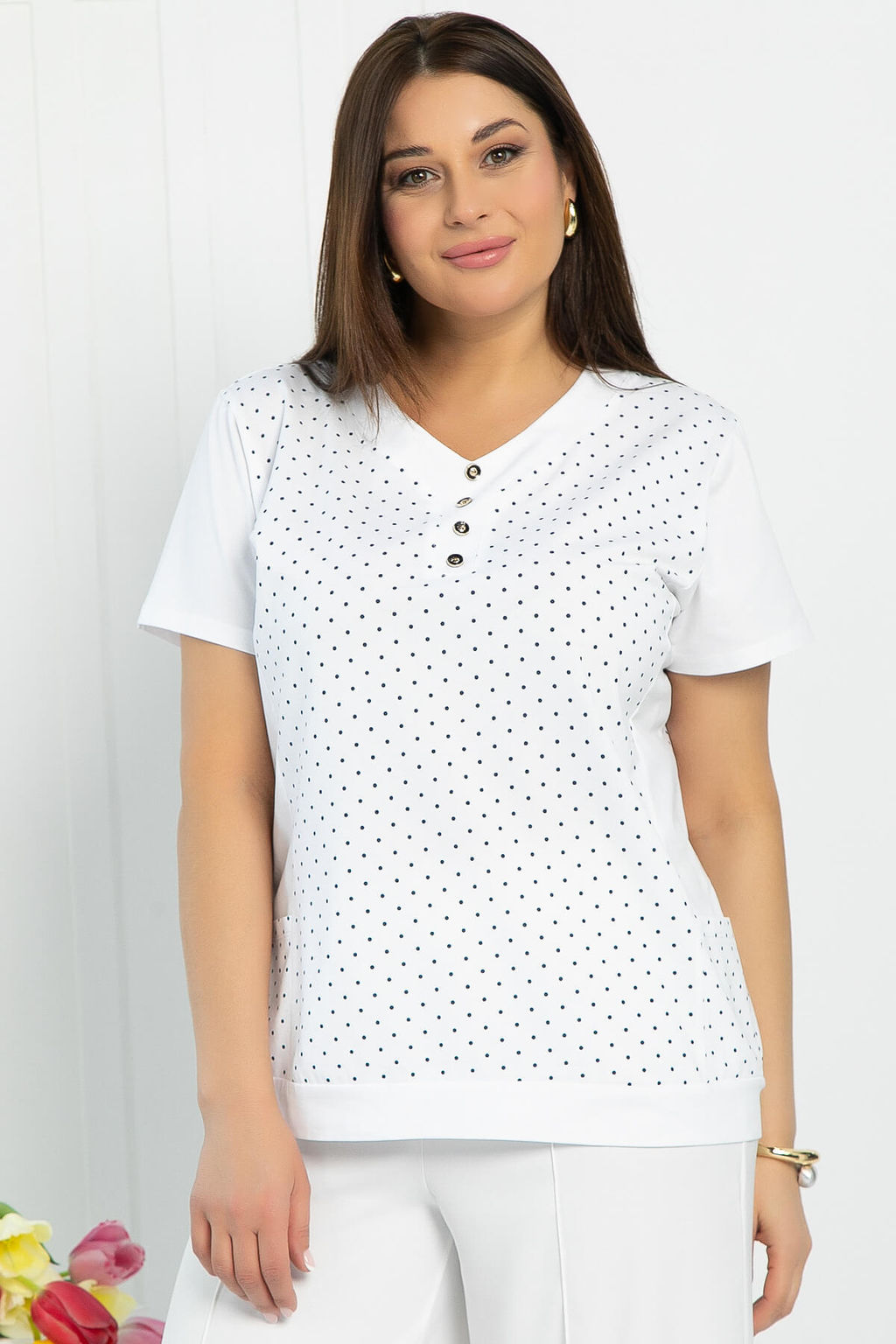 Блуза Ваниль (белая) Б12853-20М