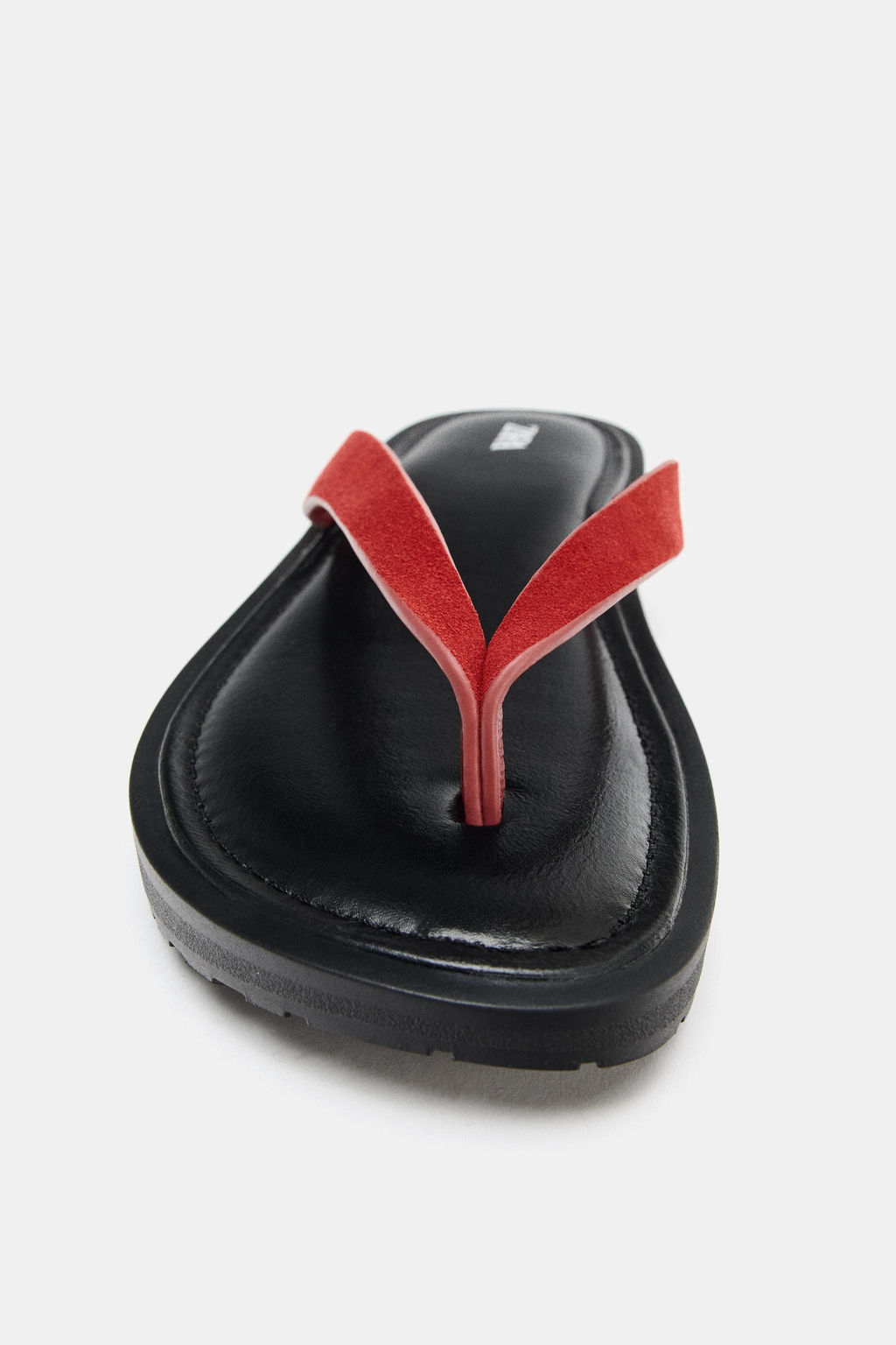 SANDALIA PIEL CONTRASTE / Rojo - Zara фото 5