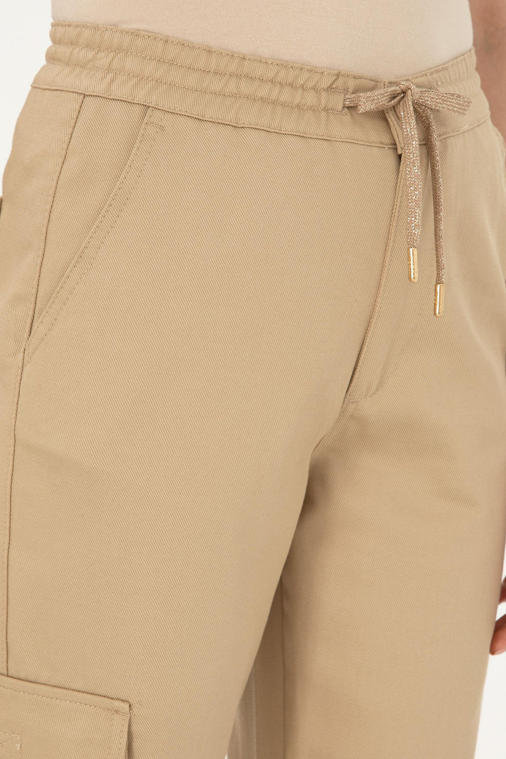 Женские брюки песочного цвета из парусины Неожиданная скидка в корзине - U.s. polo assn фото 5