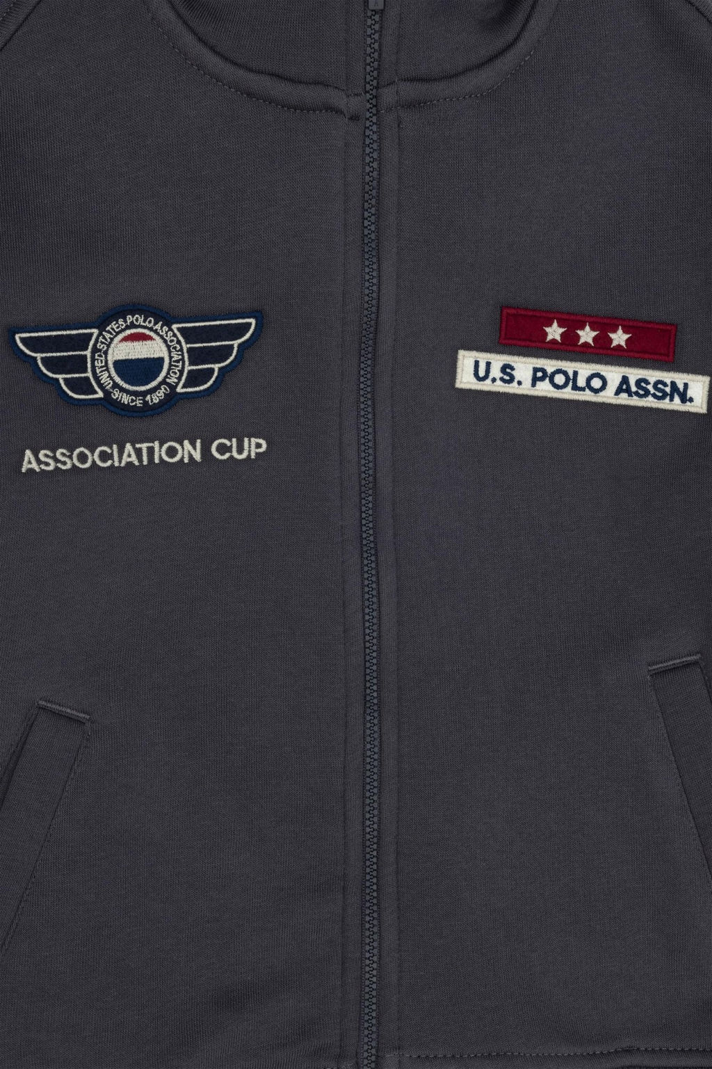 U. S. Polo Assn / Толстовка с капюшоном антрацитового цвета для мальчика - U.s. polo assn фото 6