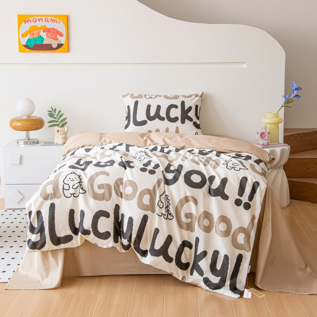 Комплект постельного белья на резинке Сатин Люкс KIDS 100% хлопок CDKR068 140*200*25 1.5 спальный наволочка