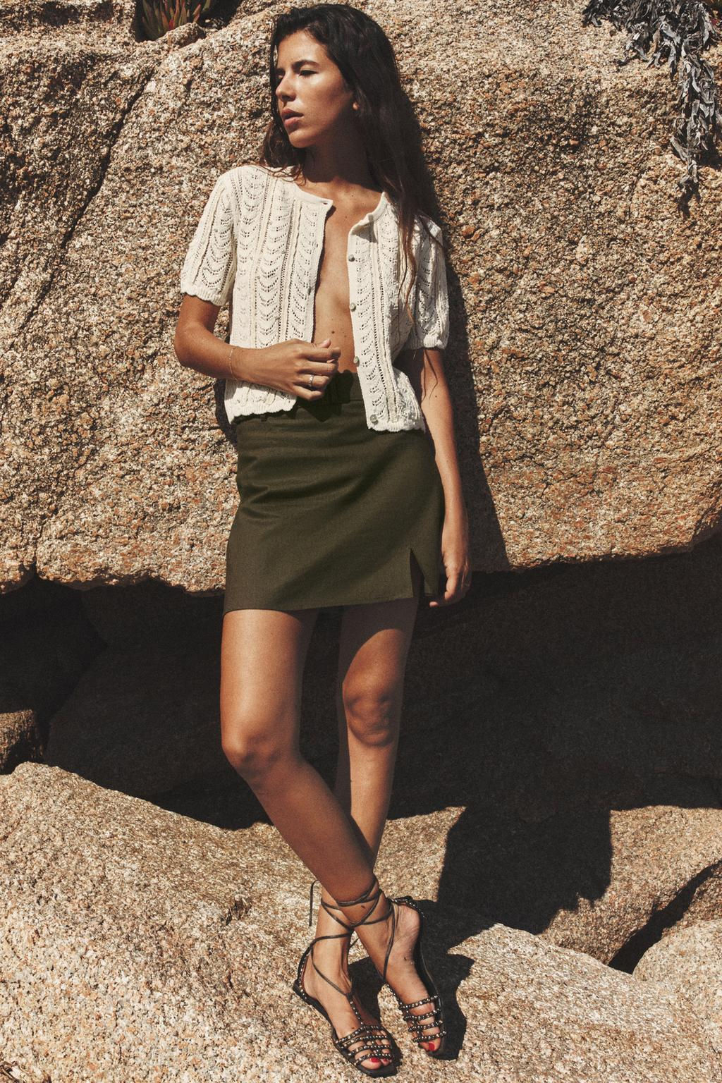 KNIT ROMANTIC TOP WITH LACE AND FAUX PEARLS - Zara фото 2