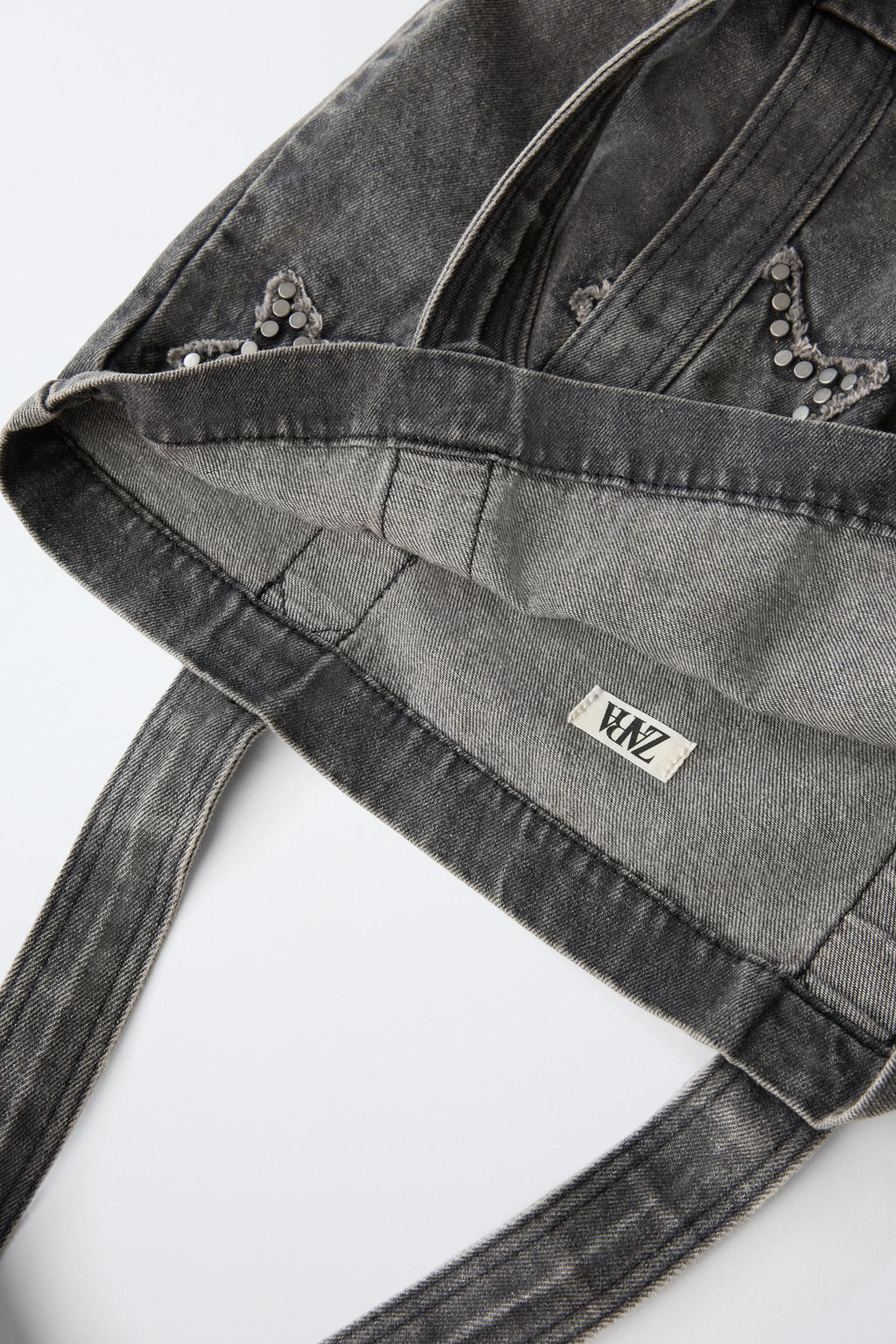 SHOPPER DENIM ESTRELLAS / Negro - Zara фото 4