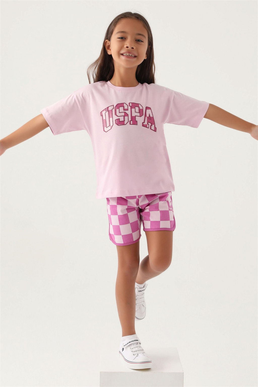 Пижамный комплект пыльной розы для девочки - U.s. polo assn фото 3