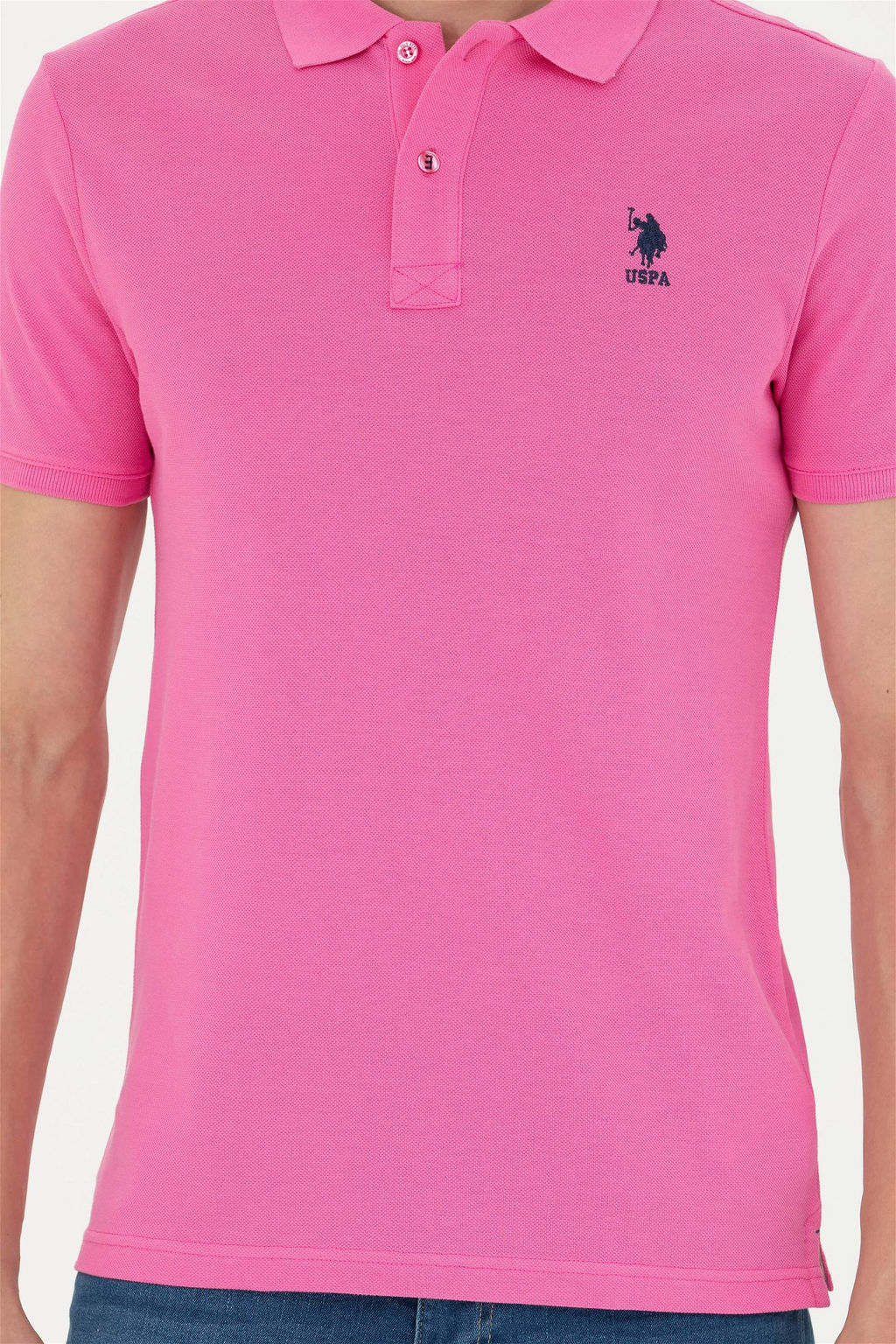 Мужская розовая базовая футболка - U.s. polo assn фото 6