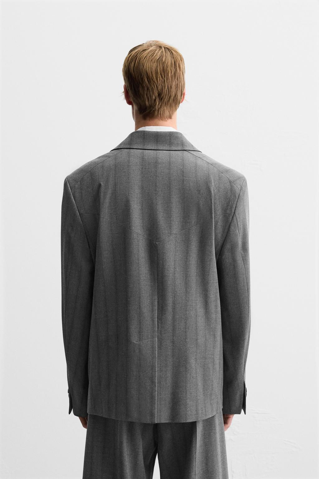 STRIPED SUIT BLAZER - Zara фото 3