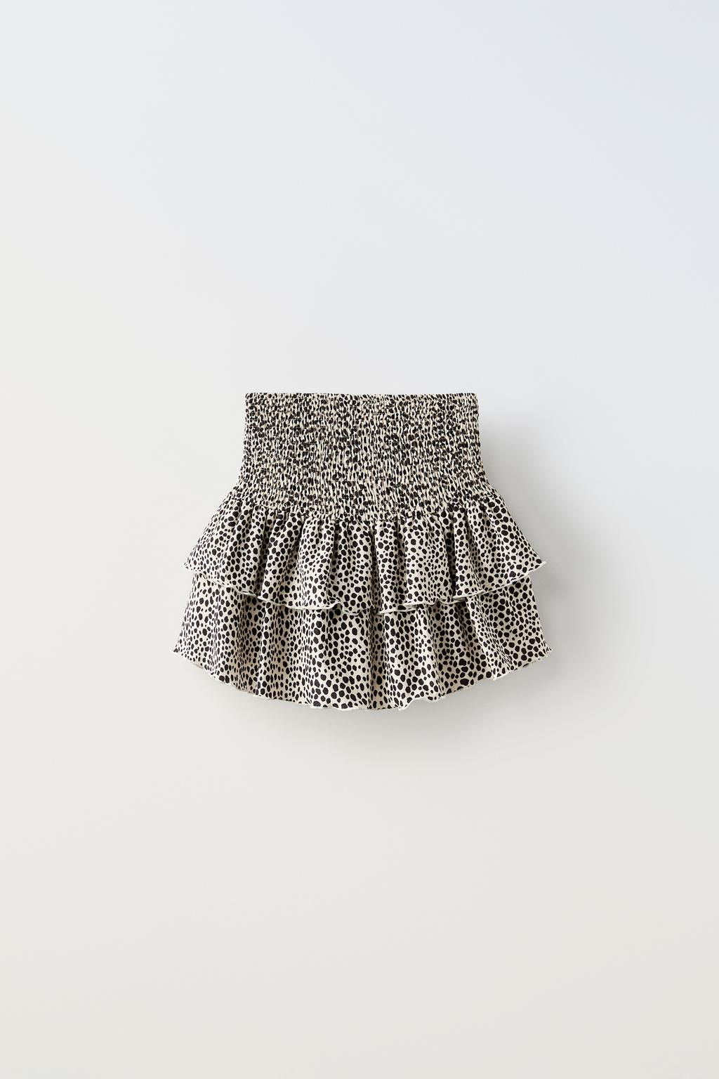 TEXTURED ANIMAL PRINT SKIRT - Zara фото 3